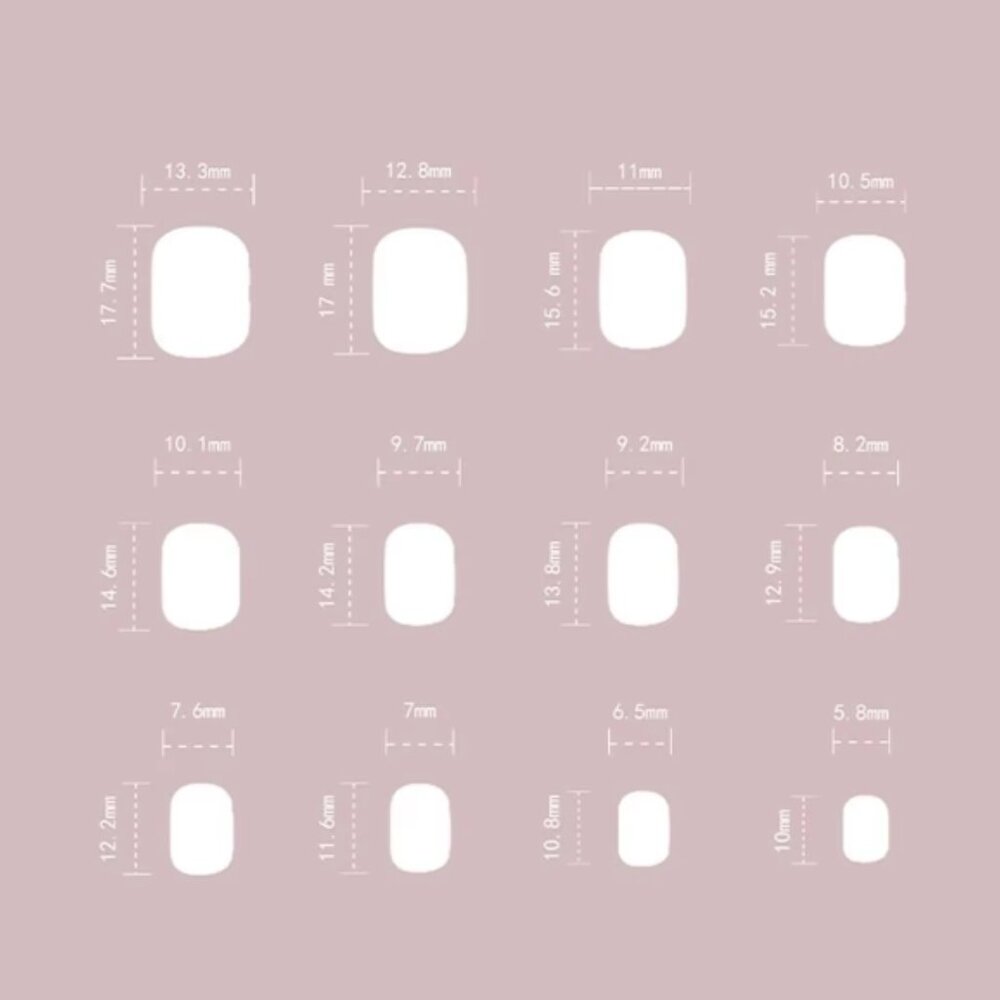 24 Pc Short Round Cats Cartoon False Artificial Press Glue On Nail - Picture 7 of 7